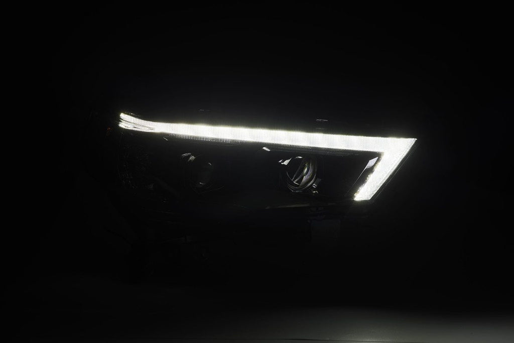 AlphaRex 14+ Toyota 4Runner LUXX LED Proj Headlights Black w/Activ Light/Seq Signal/DRL