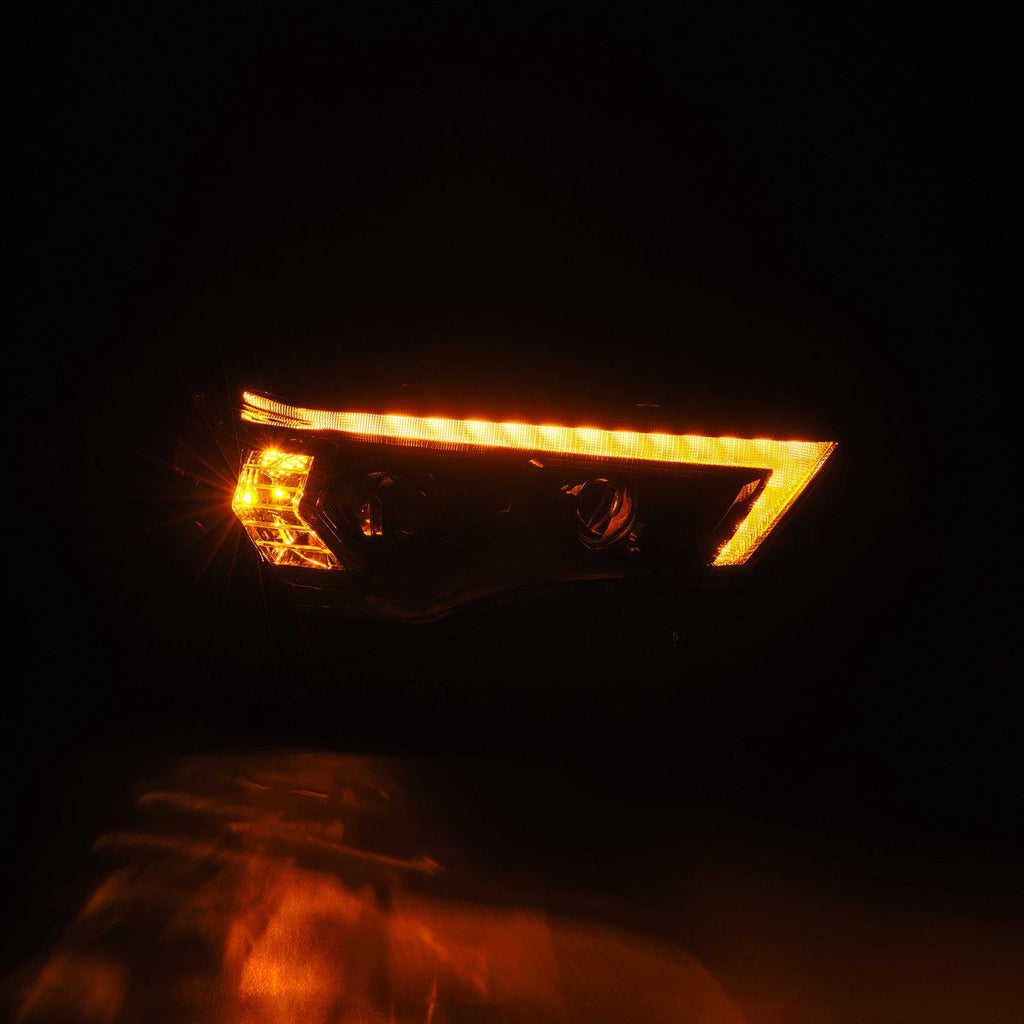 AlphaRex 14+ Toyota 4Runner LUXX LED Proj Headlights Black w/Activ Light/Seq Signal/DRL