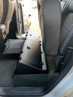 custom designed storage compartment under the back seat of a Chevrolet Colorado