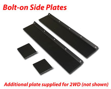 Load image into Gallery viewer, Side view of the FSPE Catalytic Converter Guard&#39;s bolt-on plates for Toyota Sequoia 2000-2007
