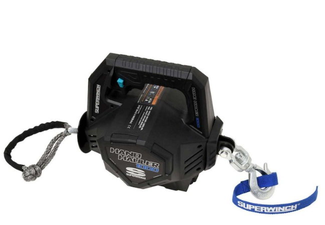 Superwinch Hand Hauler 1000 Winch 24 VDC 1000 lbs Line Pull Soft Shackle Rope End Safely