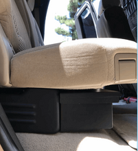 Load image into Gallery viewer, Lockable storage compartment designed to fit under the double cab seat of a 2007-2021 Toyota Tundra