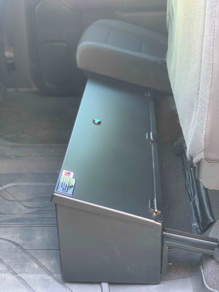 Under-seat lockable storage box for Chevrolet Silverado 2019-2024 models