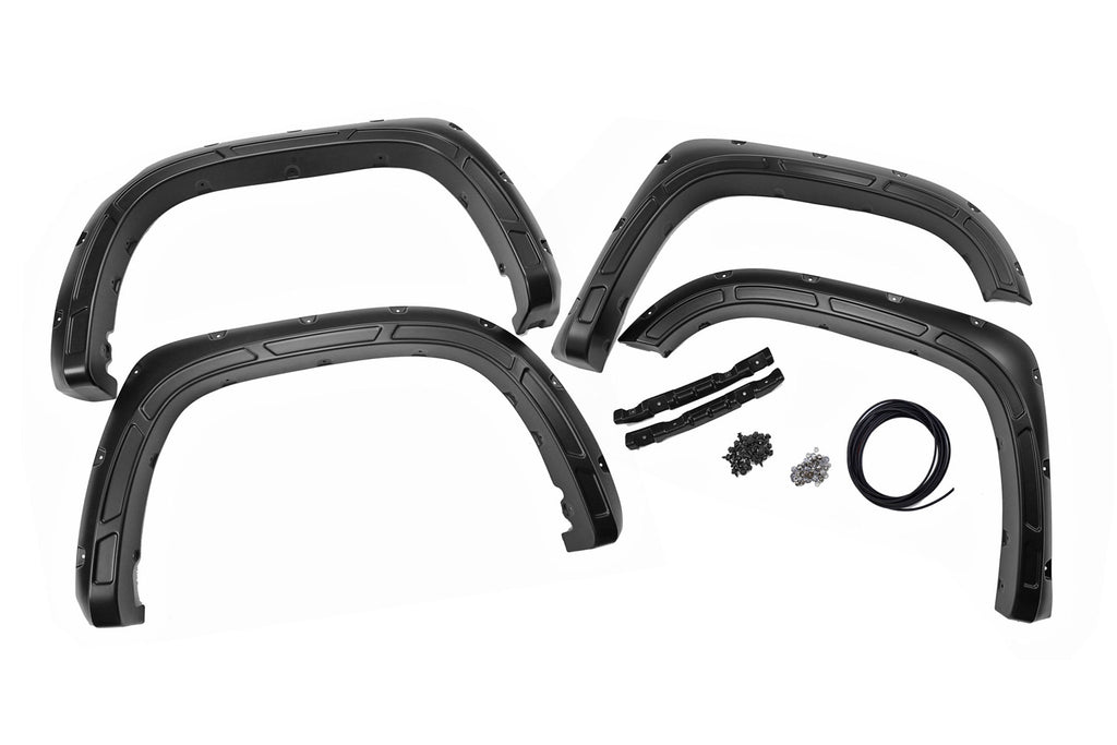 Rough Country Defender Pocket Fender Flares - 040 Super White - Toyota Tundra (14-21)
