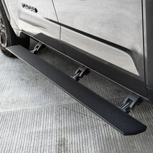 Load image into Gallery viewer, Go Rhino Toyota Tundra CrewMax Cab 4dr E-BOARD E1 Electric Running Board Kit - Tex. Blk