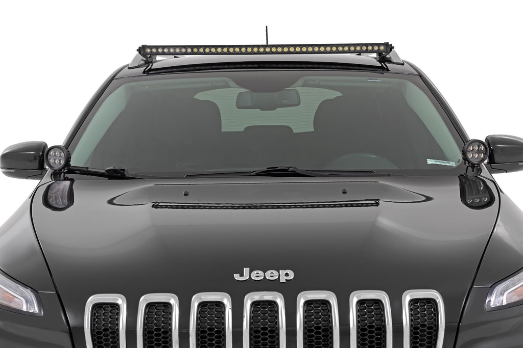 Rough Country - LED Light Kit - Ditch Mount - 2" Spectrum Pair - Spot - Jeep Cherokee KL (14-21) - 70084