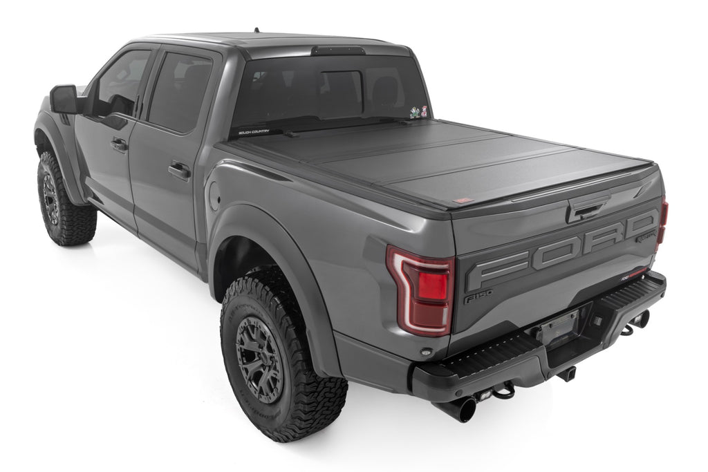 Hard Tri-Fold Flip Up Bed Cover - 5'7 In. Bed - Ford F-150 (21-23) F-150 Lightning (2022)