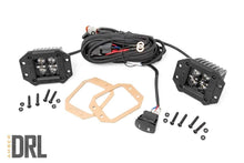 Load image into Gallery viewer, Rough Country - Black Series LED Light Pair - 2 Inch - Flush Mount - Amber DRL - 70803BLKDRLA
