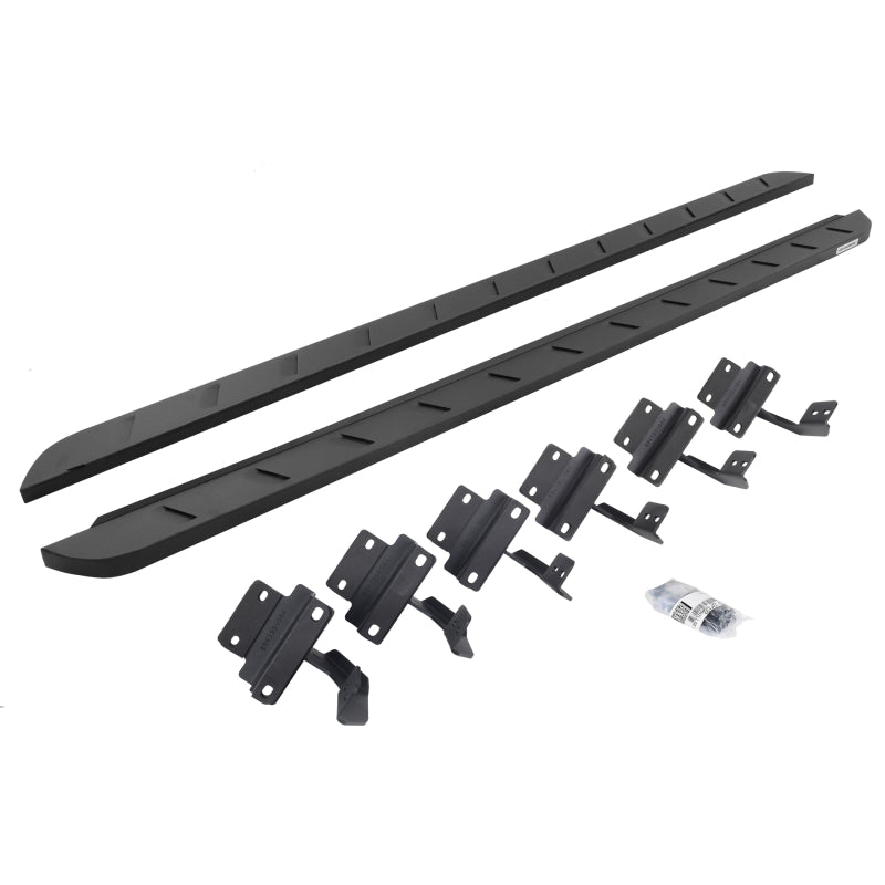 Go Rhino Ford F-150 (Raptor) SC RB10 Slim Running Boards Kit (w/Brackets) - Tex. Blk