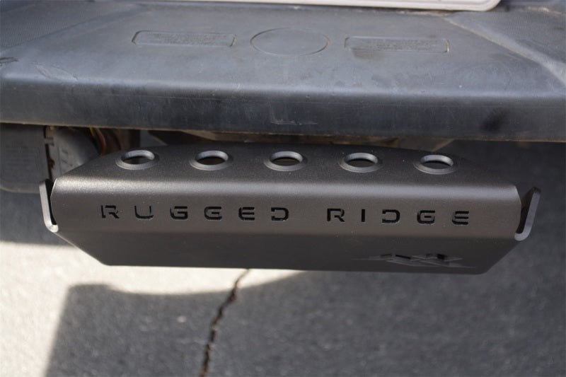 Rugged Ridge Jeep Wrangler JK/JKU/JL/JLU & Gladiator Hitch Skid Plate 2in. Rec - Tex Blk
