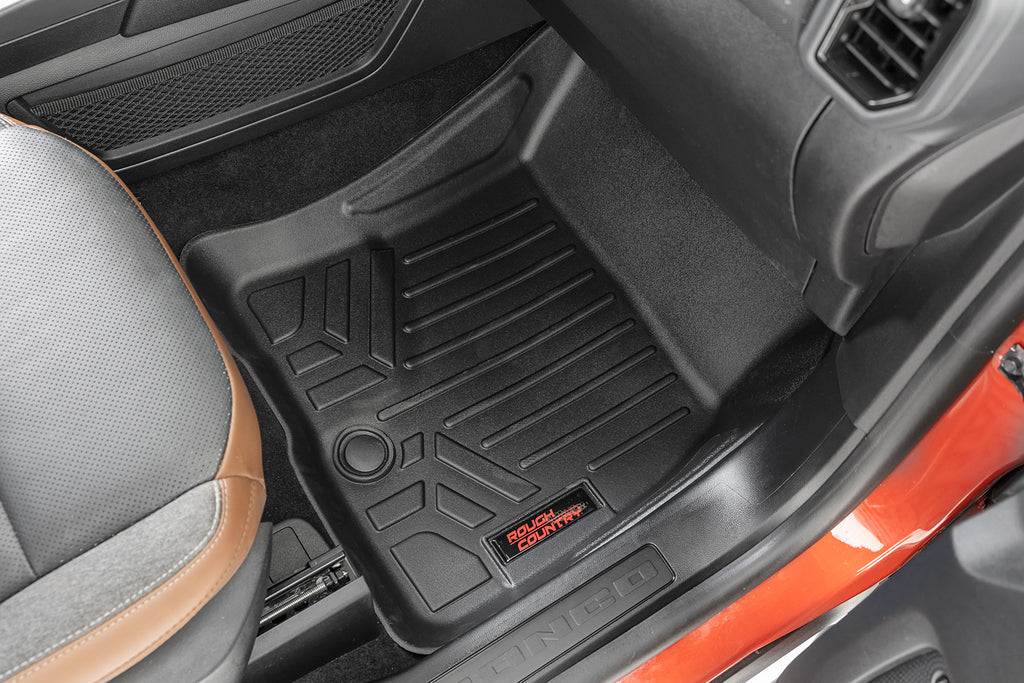 Rough Country Floor Mats - FR & RR - Ford Bronco Sport 4WD (2021-2023)