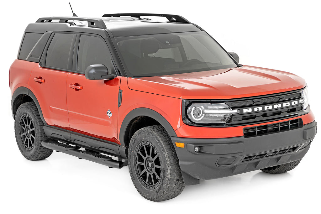 Rough Country Oval Nerf Steps - Black - Ford Bronco Sport 4WD (2021-2023)