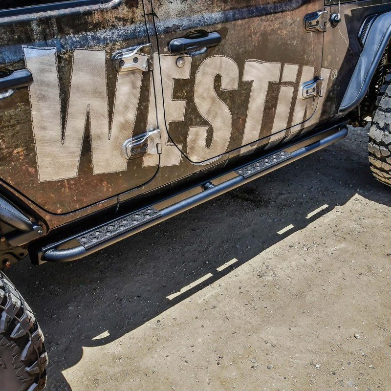 Westin 18+ Jeep Wrangler JL Unlimited 4dr Rock Slider - Textured Black