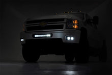 Load image into Gallery viewer, Rough Country - Chevrolet LED Fog Light Kit - Black Series W/ Amber DRL (11-14 Silverado HD) - 70628DRLA