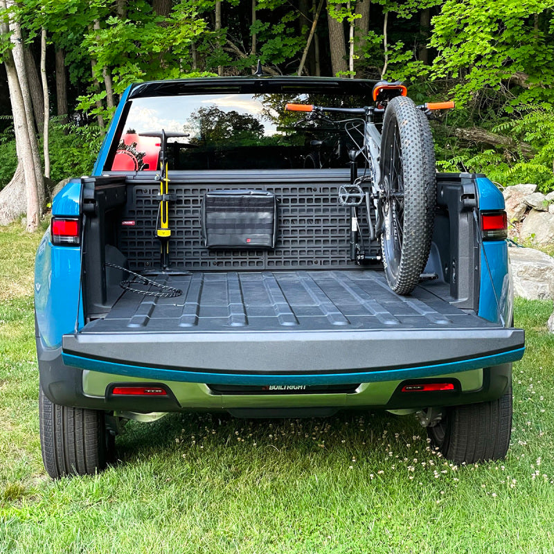 BuiltRight Industries 2022+ Rivian R1T Bedside Rack System - Cab Wall Molle Panel Kit