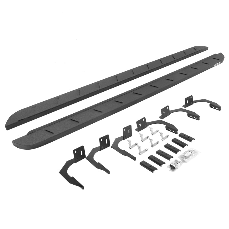 Go Rhino Ram 1500 QC (No Rbl TRX Clsc) RB10 Slim Running Boards Kit (w/Brackets) - Bedliner Ct