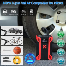 Load image into Gallery viewer, 2000A Portable Jump Starter &amp; Air Compressor Heavy-Duty Battery Booster for 12V Trucks, Cars, and SUVs