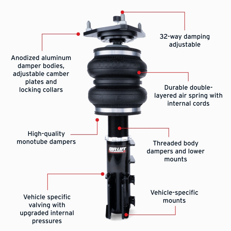 Air Lift Performance 09-16 Hyundai Genesis Coupe (All Models) Air Suspension Front Kit