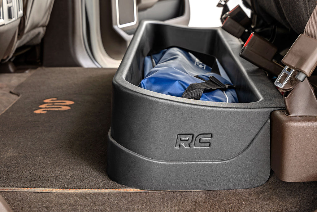Rough Country Under Seat Storage - Crew Cab - Ford F-150 (15-23) Super Duty (17-22)