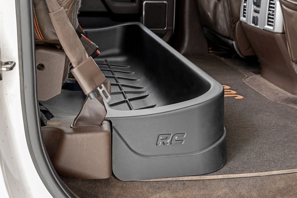 Rough Country Under Seat Storage - Crew Cab - Ford F-150 (15-23) Super Duty (17-22)