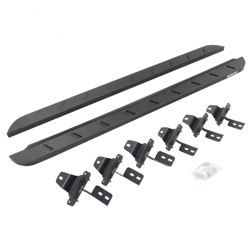 Go Rhino Jeep Wrangler JLU 4DR RB10 Slim Running Boards Kit (Incl. Brackets) - Tex. Blk