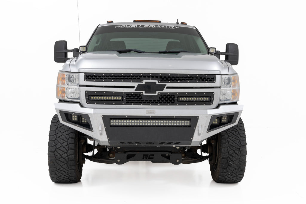 Rough Country - LED Light - Ditch Mount - 2" -  Black Pair - White DRL - Chevy 1500 (2007-2013) - 71060