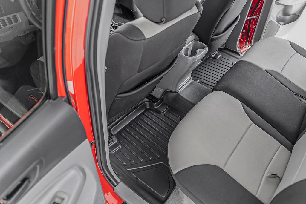 Rough Country Floor Mats - Front And Rear - Toyota Tacoma 2WD 4WD (2005-2011)