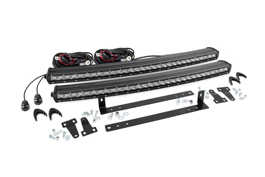 Rough Country - LED Light - Grille Mount - Dual 30" Chrome Single Row - Ford F-150 (09-14) - 70660
