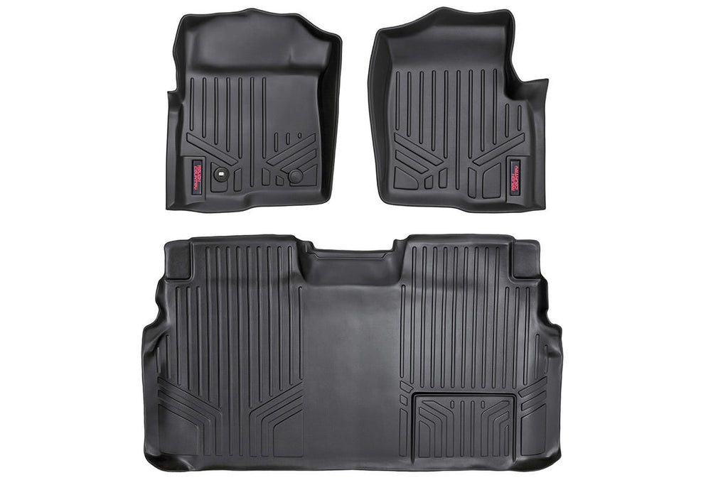 Rough Country Floor Mats - FR & RR - 1 Ret Hook - Ford F-150 2WD 4WD (2009-2012)