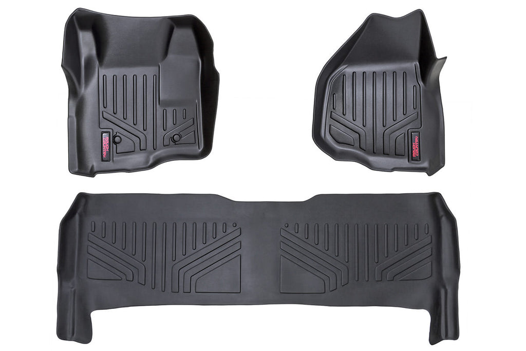 Rough Country Floor Mats - FR & RR - Depressed Pedal - Ford Super Duty (11-16)