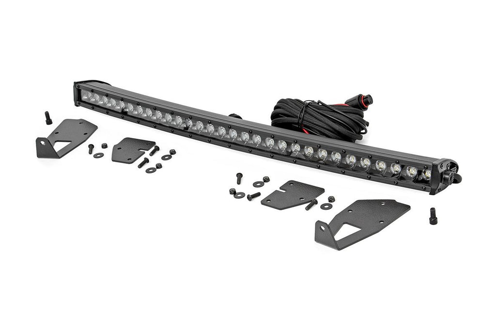 Rough Country - LED Light - Grille Mount - 30" Black Single Row - Ford Raptor (17-20) - 70702