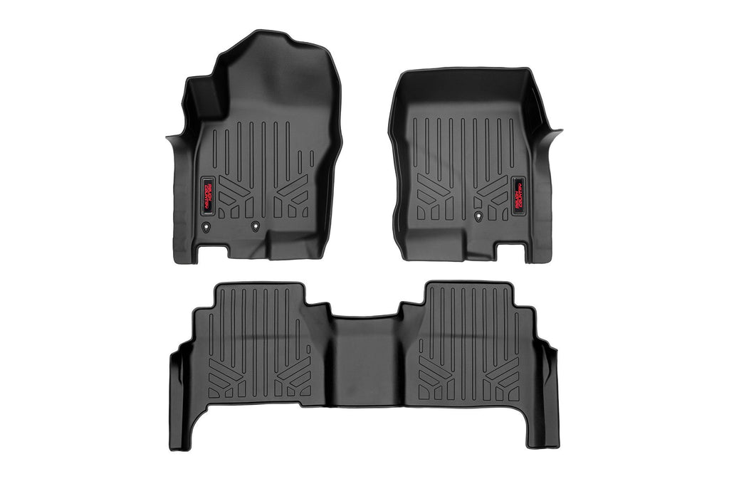 Rough Country Floor Mats - FR & RR - Crew Cab - Nissan Frontier 2WD 4WD (08-21)