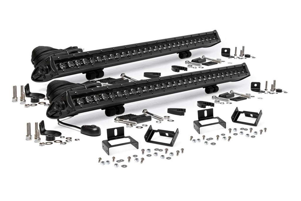 Rough Country - LED Light - Grill Mnt - 30" Black Single Row Pair - Ford Super Duty (11-16) - 70771