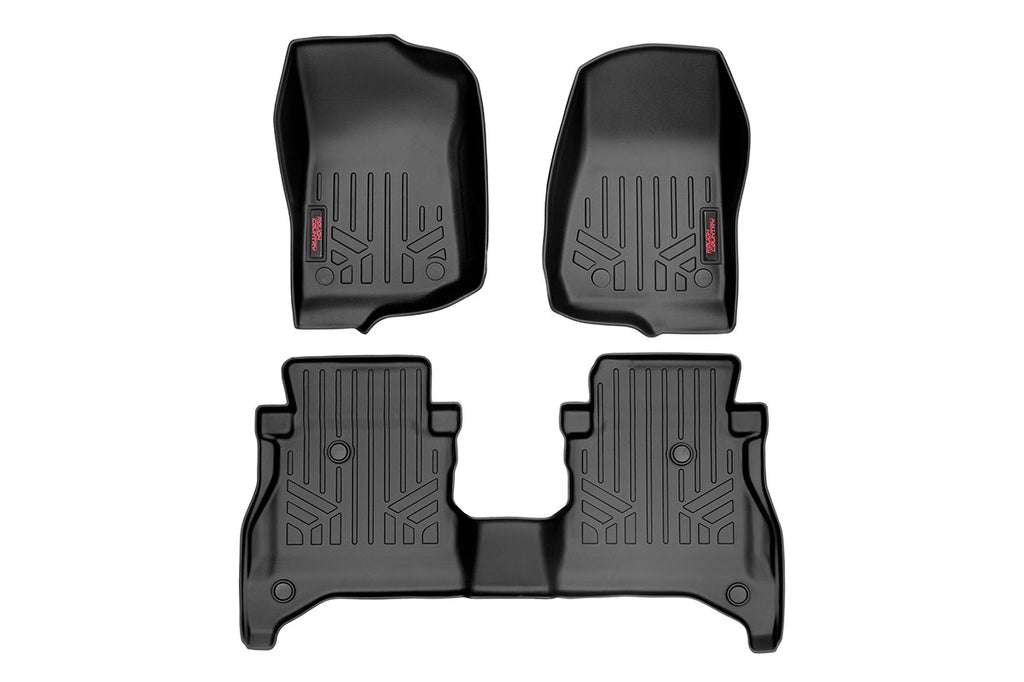 Rough Country Floor Mats - FR & RR - RR Non-Lock - Jeep Gladiator JT 4WD (20-22)