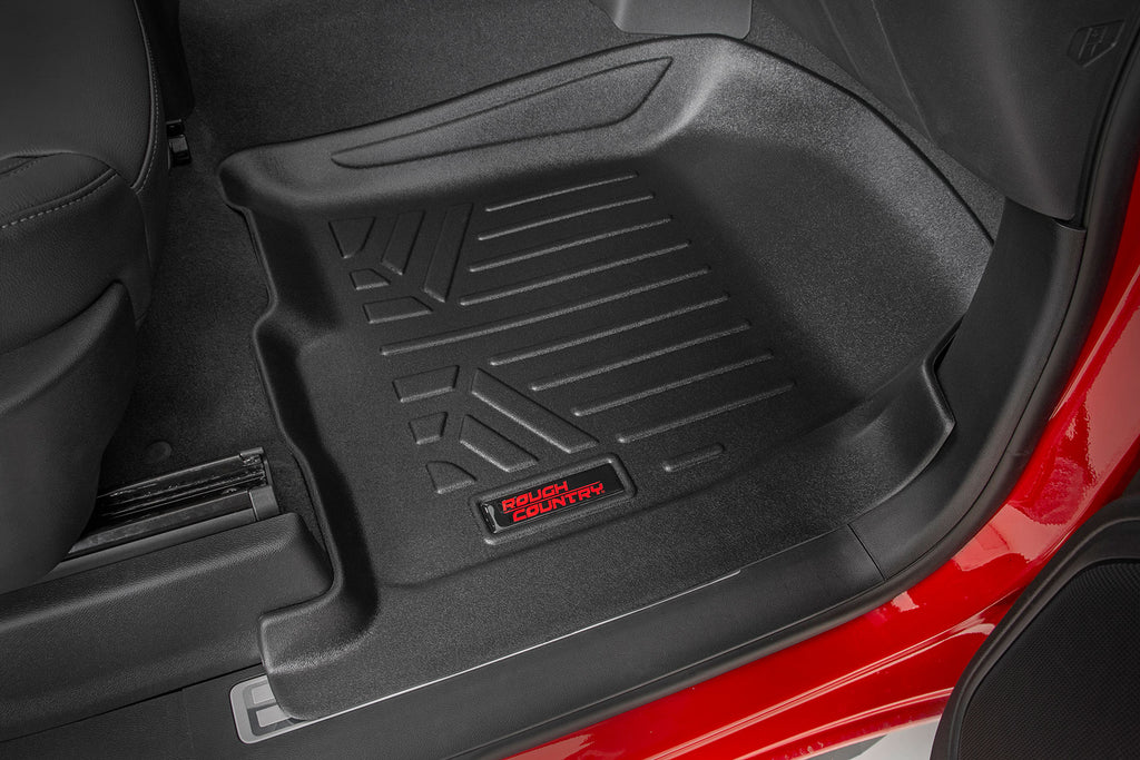 Floor Mats - FR & RR - OV Hump - Crew - Wo Underseat Storage - Chevy GMC 1500 2500HD 3500HD (19-24)