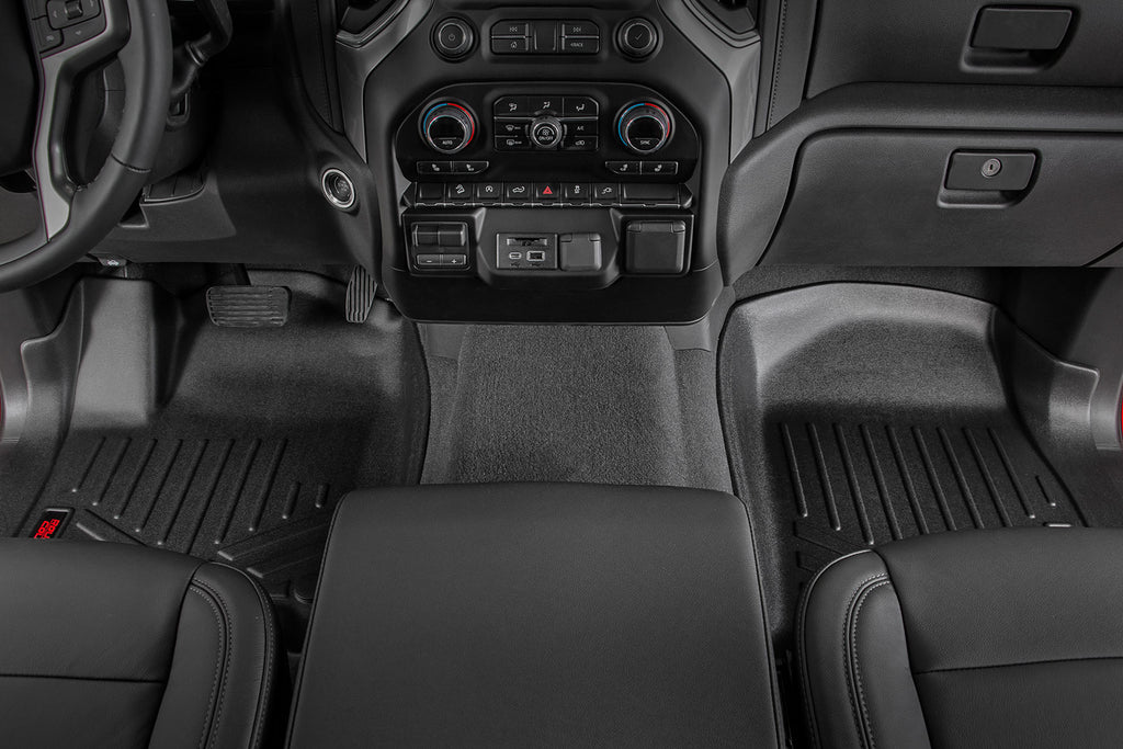 Floor Mats - FR & RR - OV Hump - Crew - Wo Underseat Storage - Chevy GMC 1500 2500HD 3500HD (19-24)