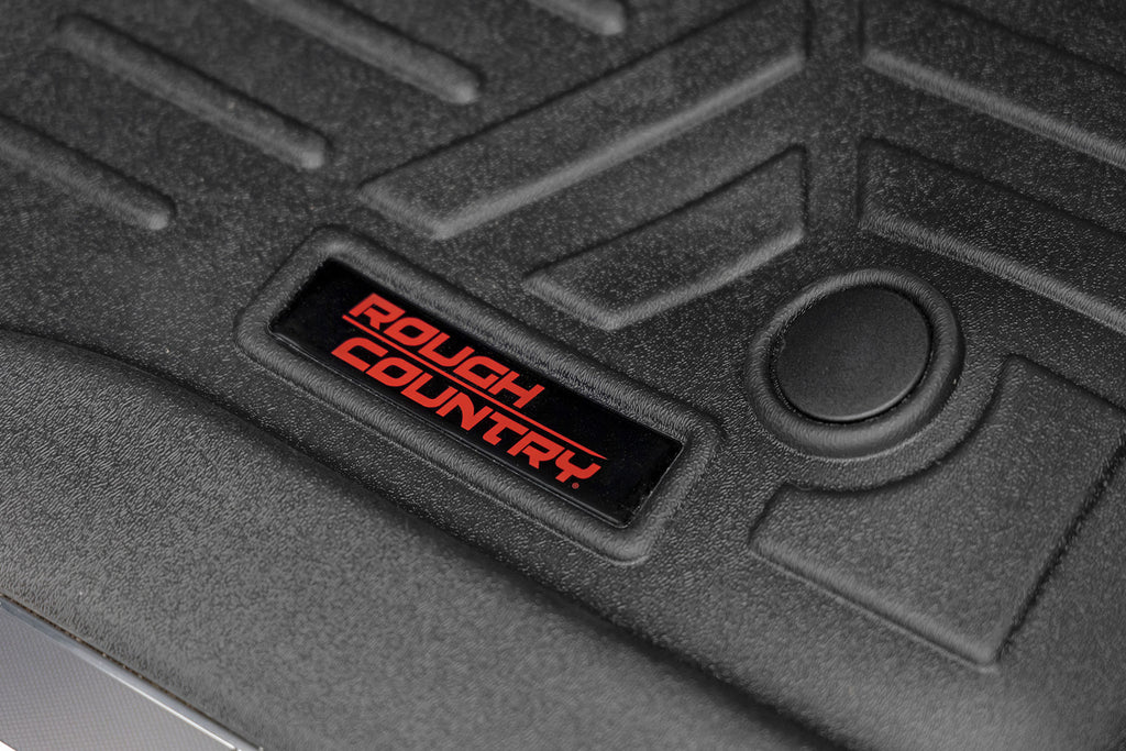 Rough Country Floor Mats - FR & RR - FR RR Bucket - Chevy GMC Tahoe Yukon (21-23)