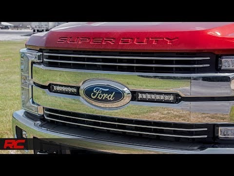 Rough Country - LED Light - Grille Mount - 8" Black Pair - Ford Super Duty (17-19) - 70697