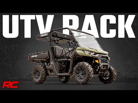 Cargo Rack - Dual 2 In. Black LED Pairs - Flush Mount - Can-Am Defender HD 5 HD 8 HD 9 HD 10