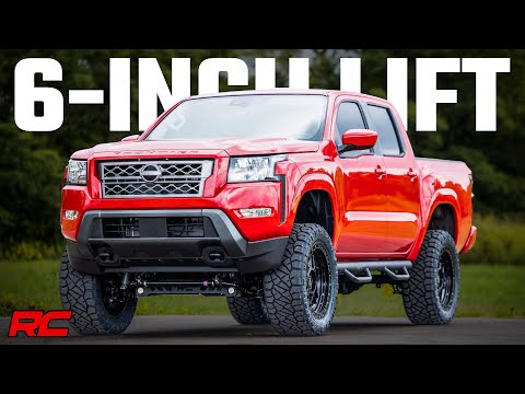 Nissan Frontier equipped with a 6-inch Rough Country lift kit