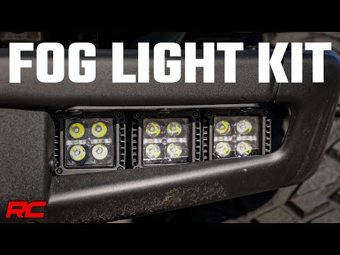 LED Light Kit - Fog Mount - Triple 2 In. Black Pair - Spot - Ford Bronco (21-23)