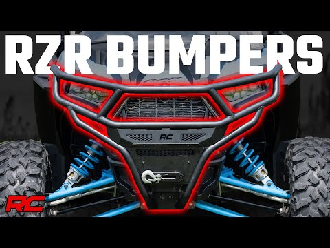 Rough Country Tubular Bumper - Rear W Receiver Hitch - Polaris RZR XP1000