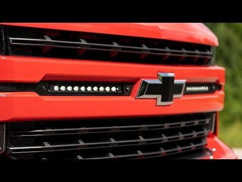 Rough Country - LED Light - Grille Mount - 10" Chrome Slimline Pair - Chevy Silverado 1500 (19-23) - 70818