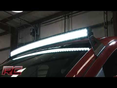 Rough Country - LED Light Mount - Upper Windshield - 50" Curved - Chevy/GMC 1500 (14-18) - 70513