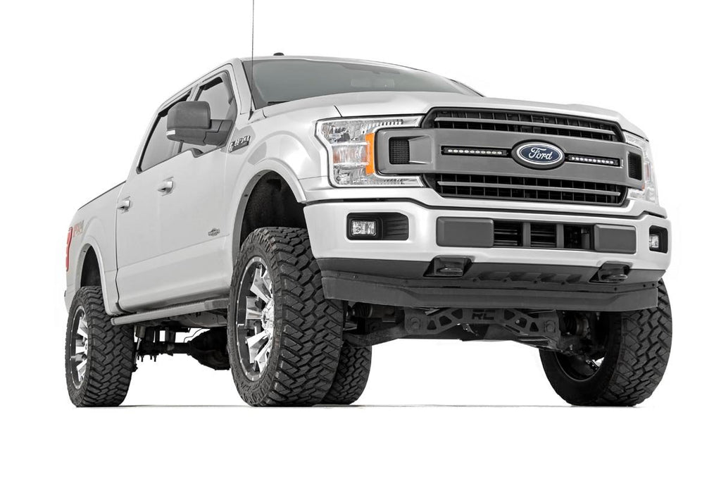 Rough Country - LED Light - Grille Mount - 10" Black Slimline Pair - Ford F-150 (18-20) - 70808