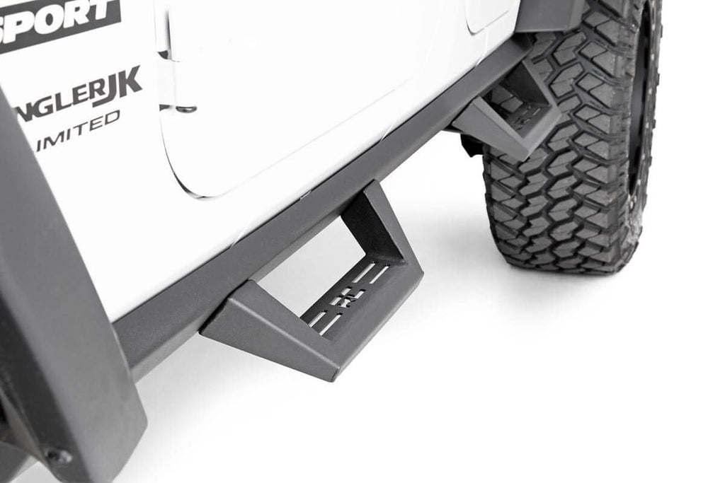 Rough Country Contoured Drop Steps - 4 Door - Jeep Wrangler JK 2WD 4WD (07-18)