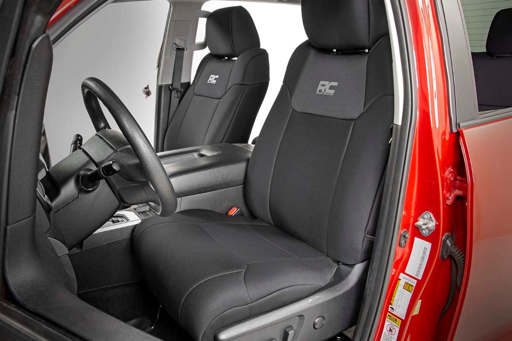 Rough Country Seat Covers - FR W Console Cover And Rear - Toyota Tundra (14-21)