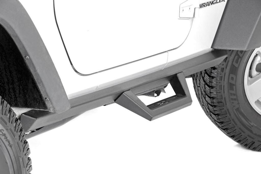 Rough Country Contoured Drop Steps - 2 Door - Jeep Wrangler JK 4WD (2007-2018)