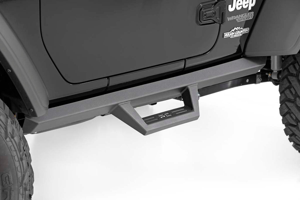 Rough Country Contoured Drop Steps - 2 Door - Jeep Wrangler JL 4WD (2018-2023)