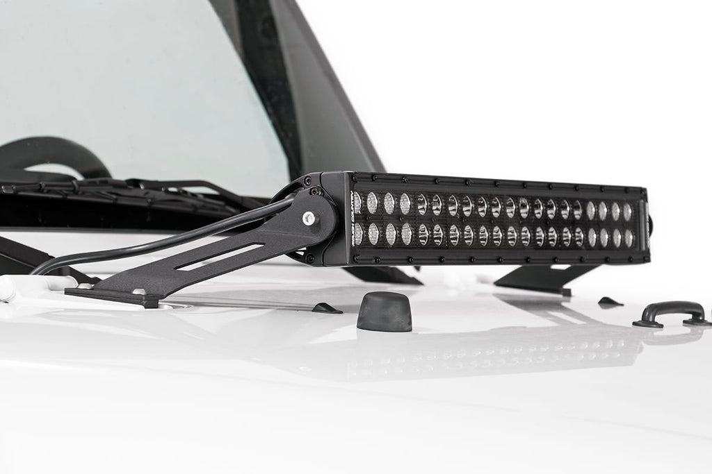 Rough Country - LED Light Mount - Hood - 20" - Jeep Wrangler JK (2007-2018) - 70533
